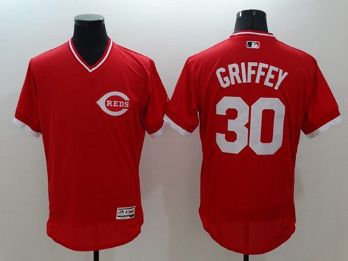 Reds #30 Ken Griffey Red Flexbase Authentic Collection Cooperstown Stitched MLB Jersey