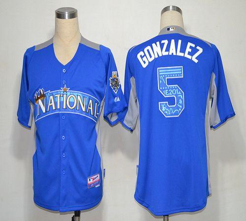 Rockies #5 Carlos Gonzalez Blue 2012 All Star BP Stitched MLB Jersey