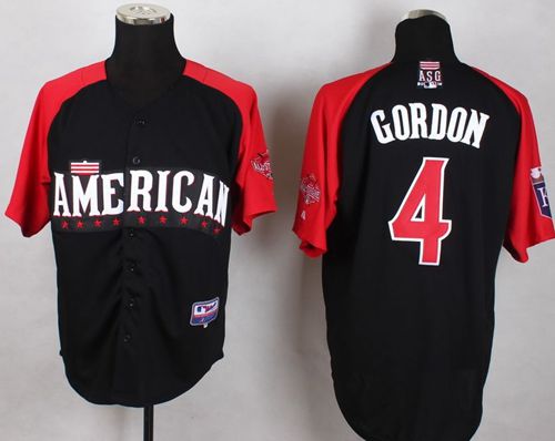 Royals #4 Alex Gordon Black 2015 All Star American League Stitched MLB Jersey