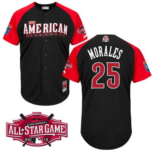 Royals #25 Kendrys Morales Black 2015 All Star American League Stitched MLB Jersey