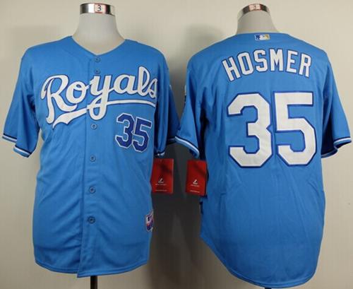 Royals #35 Eric Hosmer Light Blue Alternate 1 Cool Base Stitched MLB Jersey
