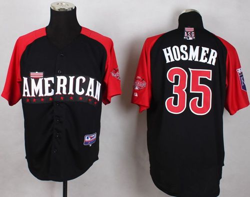 Royals #35 Eric Hosmer Black 2015 All Star American League Stitched MLB Jersey