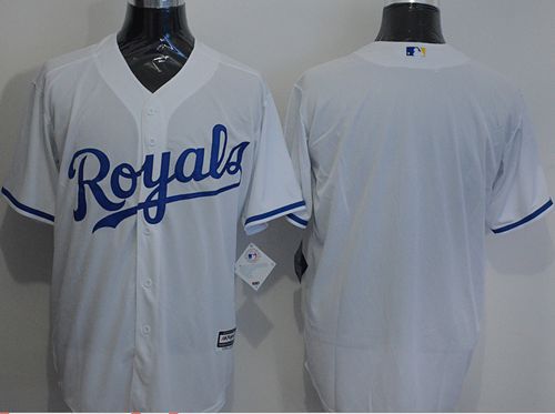 Royals Blank White New Cool Base Stitched MLB Jersey