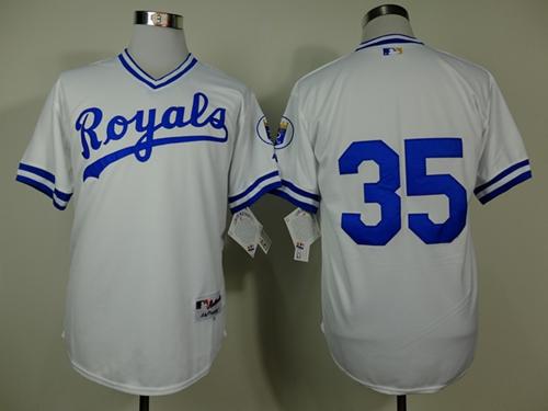 Royals #35 Eric Hosmer White 1974 Turn Back The Clock Stitched MLB Jersey