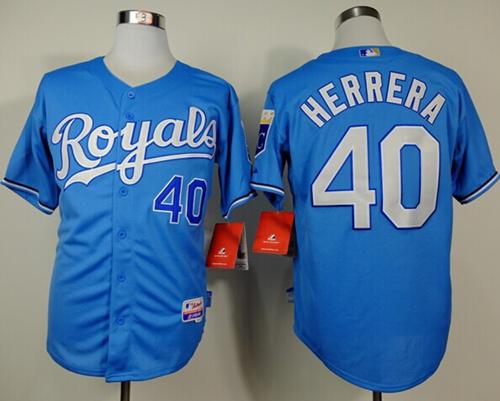 Royals #40 Kelvin Herrera Light Blue Alternate Cool Base Stitched MLB Jersey