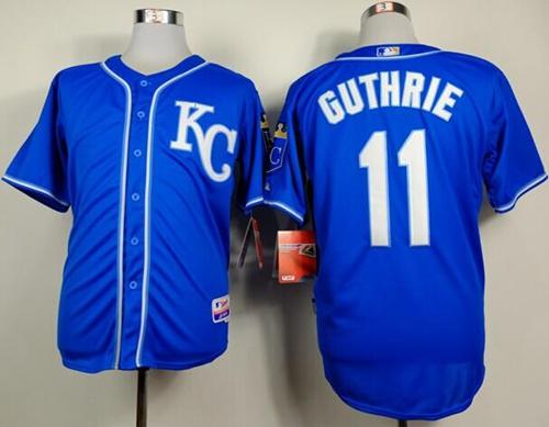 Royals #11 Jeremy Guthrie Light Blue Alternate 2 Cool Base Stitched MLB Jersey