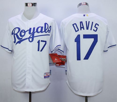 Royals #17 Wade Davis White Cool Base Stitched MLB Jersey