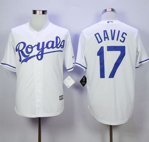 Royals #17 Wade Davis White New Cool Base Stitched MLB Jersey