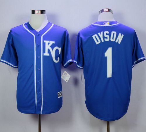 Royals #1 Jarrod Dyson Blue Alternate 2 New Cool Base Stitched MLB Jersey