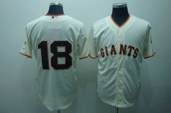Giants #18 Cain Matt Cream Stitched MLB Jersey