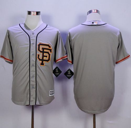 Giants Blank Grey Road 2 New Cool Base Stitched MLB Jersey