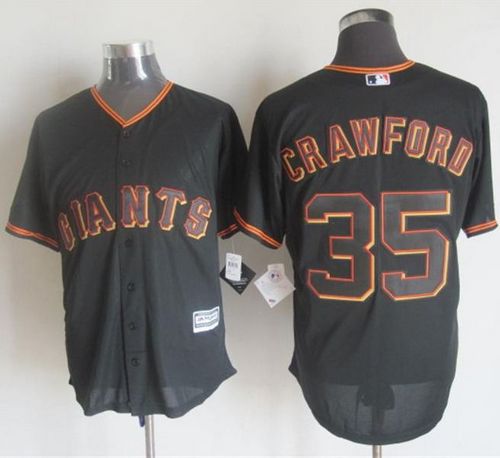 Giants #35 Brandon Crawford Black New Cool Base Stitched MLB Jersey