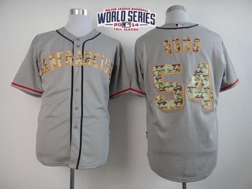 Giants #54 Sergio Romo Grey USMC Cool Base W/2014 World Series Patch Stitched MLB Jersey