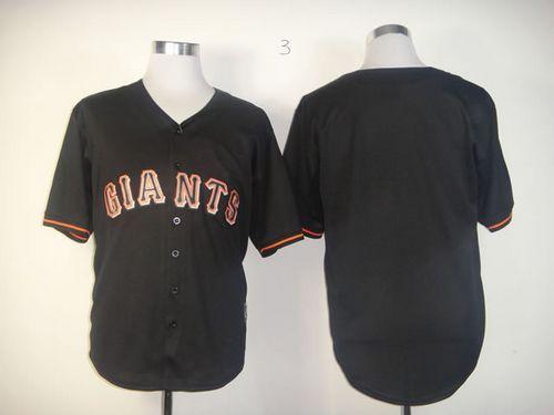 Giants Blank Black Fashion Stitched MLB Jersey