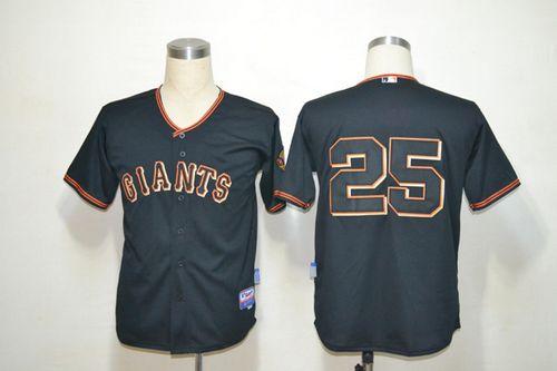 Giants #25 Barry Bonds Black Fashion Stitched MLB Jersey