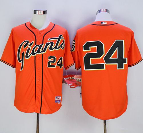 Giants #24 Willie Mays Orange Cool Base Stitched MLB Jersey