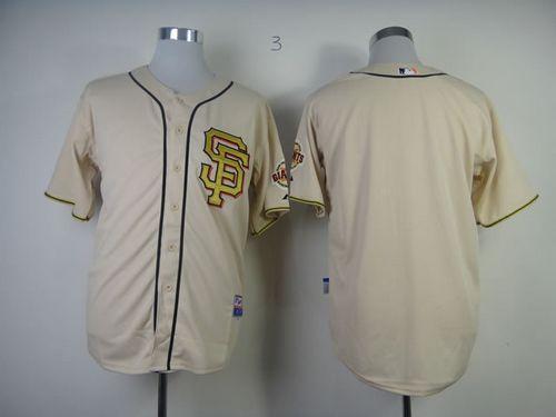 Giants Blank Cream Gold No. Stitched MLB Jersey