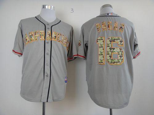 Giants #16 Angel Pagan Grey USMC Cool Base Stitched MLB Jersey