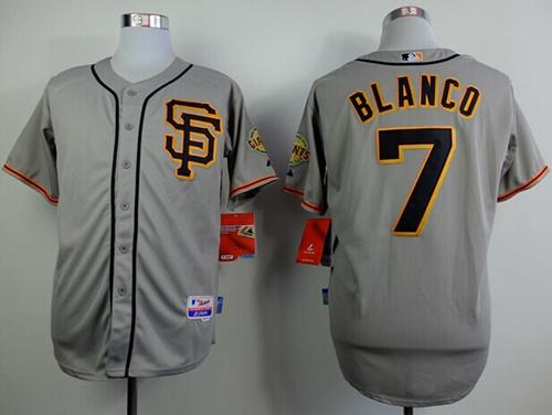 Giants #7 Gregor Blanco Grey Road 2 Cool Base Stitched MLB Jersey