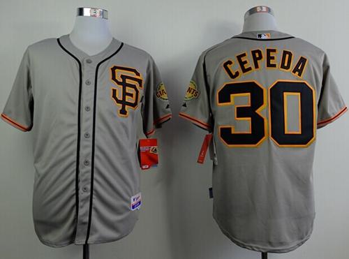 Giants #30 Orlando Cepeda Grey Cool Base Stitched MLB Jersey