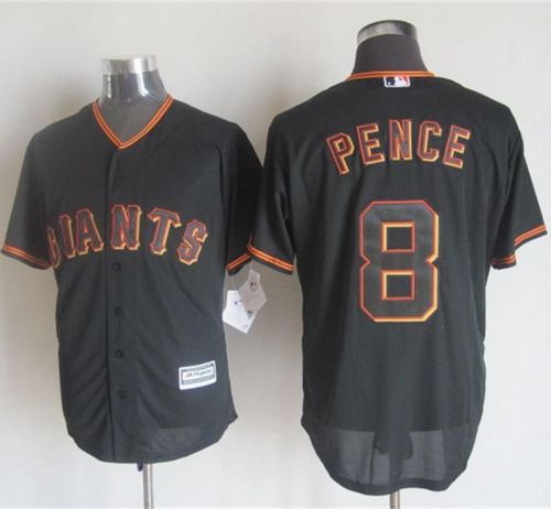 Giants #8 Hunter Pence Black New Cool Base Stitched MLB Jersey