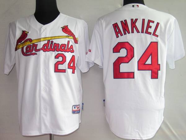 Cardinals #24 Rick Ankiel Stitched White MLB Jersey