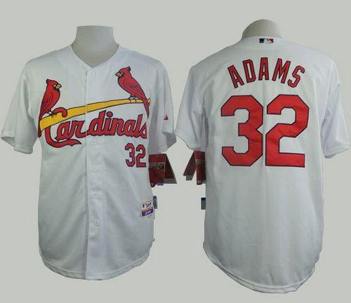 Cardinals #32 Matt Adams White Cool Base Stitched MLB Jersey