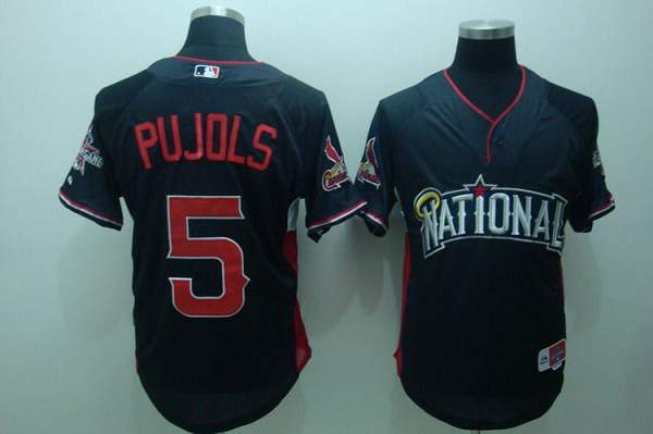 Cardinals #5 Albert Pujols Blue Stitched Nation League 2010 All Star BP MLB Jersey