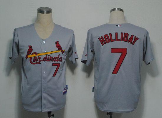 Cardinals #7 Matt Holliday Stitched Grey MLB Jersey
