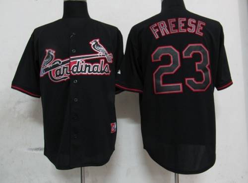 Cardinals #23 David Freese Black Fashion Stitched MLB Jersey