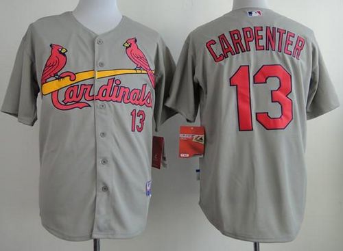 Cardinals #13 Matt Carpenter Grey Cool Base Stitched MLB Jersey