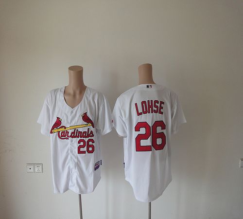 Cardinals #26 Kyle Lohse White Cool Base Stitched MLB Jersey