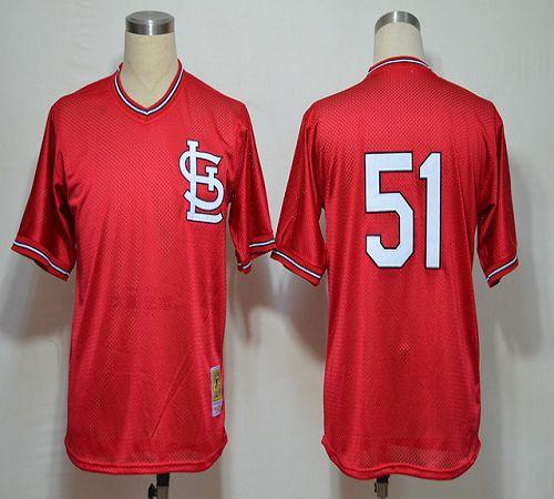 Mitchell And Ness 1985 Cardinals #51 Willie McGee Red Stitched MLB Jersey