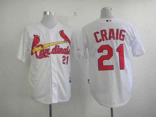 Cardinals #21 Allen Craig White Cool Base Stitched MLB Jersey