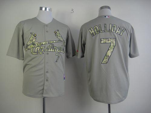Cardinals #7 Matt Holliday Grey USMC Cool Base Stitched MLB Jersey