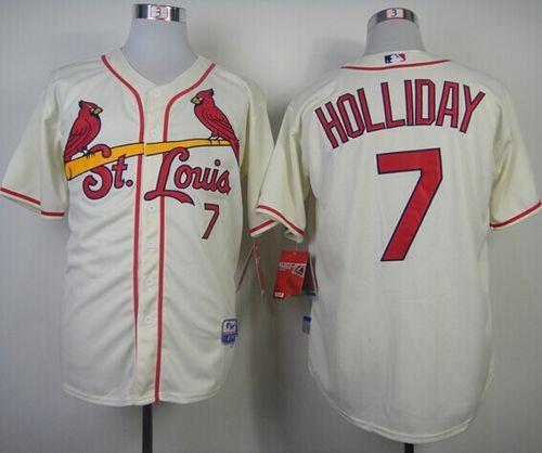 Cardinals #7 Matt Holliday Cream Cool Base Stitched MLB Jersey