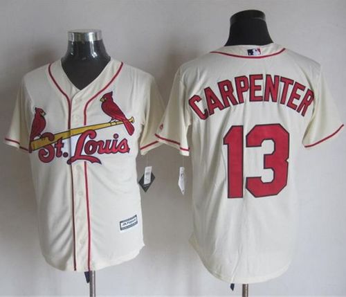 Cardinals #13 Matt Carpenter Cream New Cool Base Stitched MLB Jersey