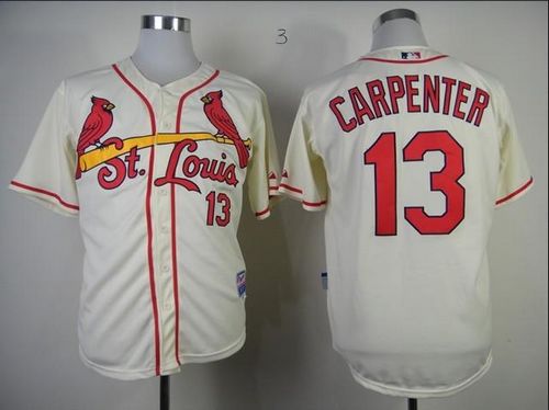 Cardinals #13 Matt Carpenter Cream Cool Base Stitched MLB Jersey