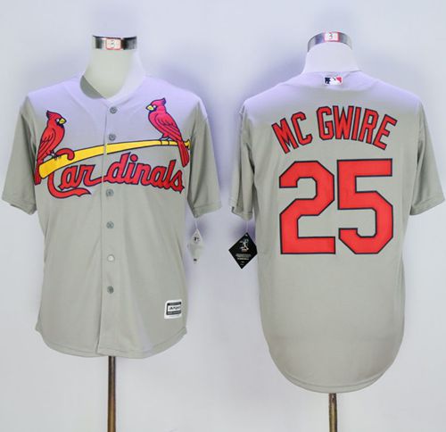 Cardinals #25 Mark McGwire Grey New Cool Base Stitched MLB Jersey