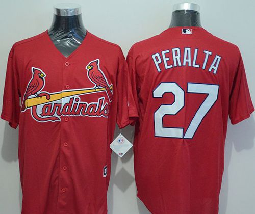 Cardinals #27 Jhonny Peralta Red New Cool Base Stitched MLB Jersey