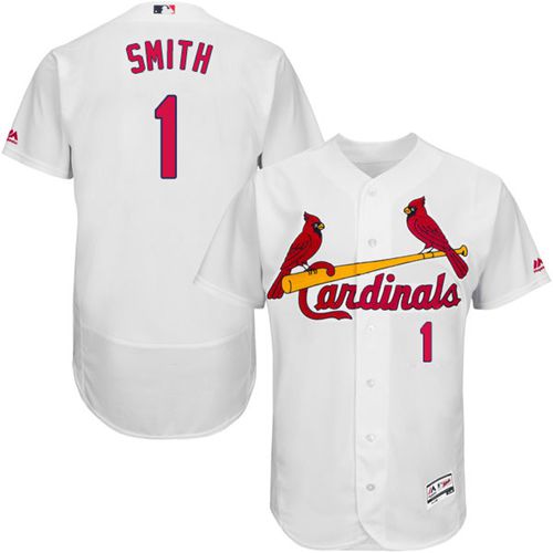 Cardinals #1 Ozzie Smith White Flexbase Authentic Collection Stitched MLB Jersey