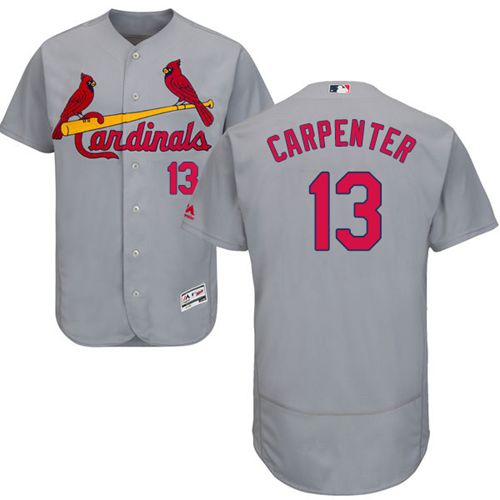 Cardinals #13 Matt Carpenter Grey Flexbase Authentic Collection Stitched MLB Jersey