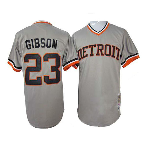 Mitchell And Ness 1968 Tigers #23 Kirk Gibson Grey Stitched MLB Jersey
