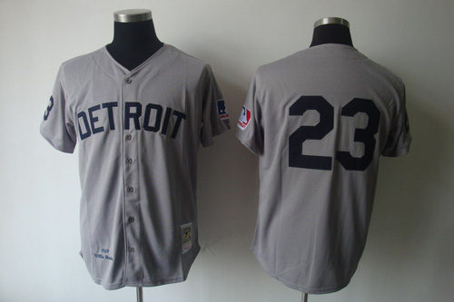 Mitchell And Ness 1969 Tigers #23 Willie Horton Grey Stitched MLB Jersey