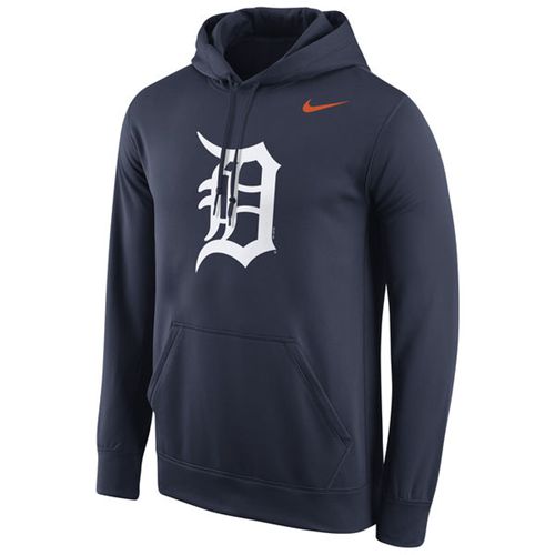 Detroit Tigers  Logo Performance Pullover Navy MLB Hoodie