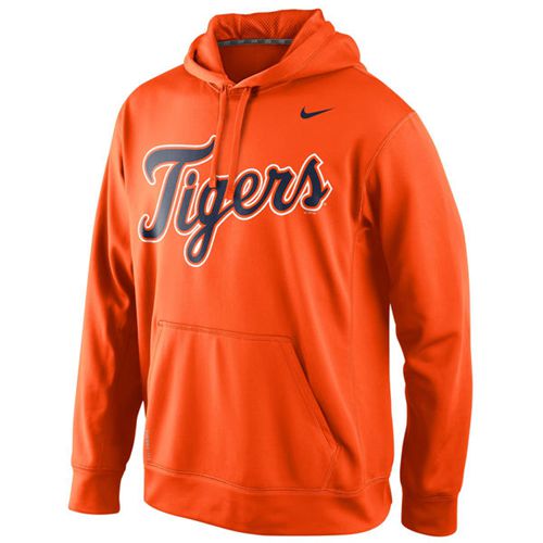 Detroit Tigers  Men's KO Wordmark Perfomance Orange MLB Hoodie