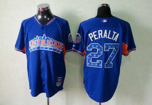 Tigers #27 Jhonny Peralta Blue All Star 2013 American League Stitched MLB Jersey