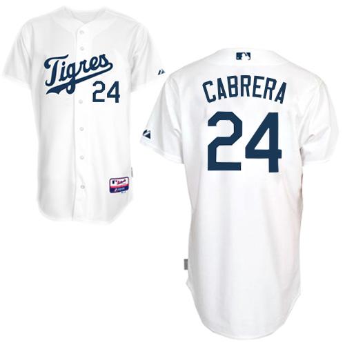 Tigers #24 Miguel Cabrera White Home