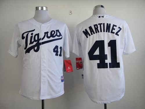 Tigers #41 Victor Martinez White 