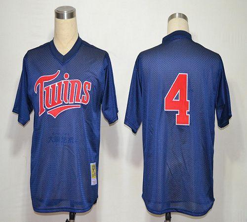 Mitchell And Ness 1996 Twins #4 Paul Molitor Navy Blue Stitched MLB Jersey